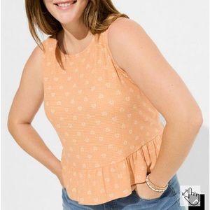 NWT TORRID Texture Knight Ruffle Top